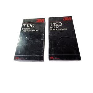 3M T120 Blank Recording VHS Tapes NEW Sealed Lot of 2